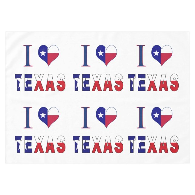 Mantel Amo la bandera de Texas (Frente (Horizontal))