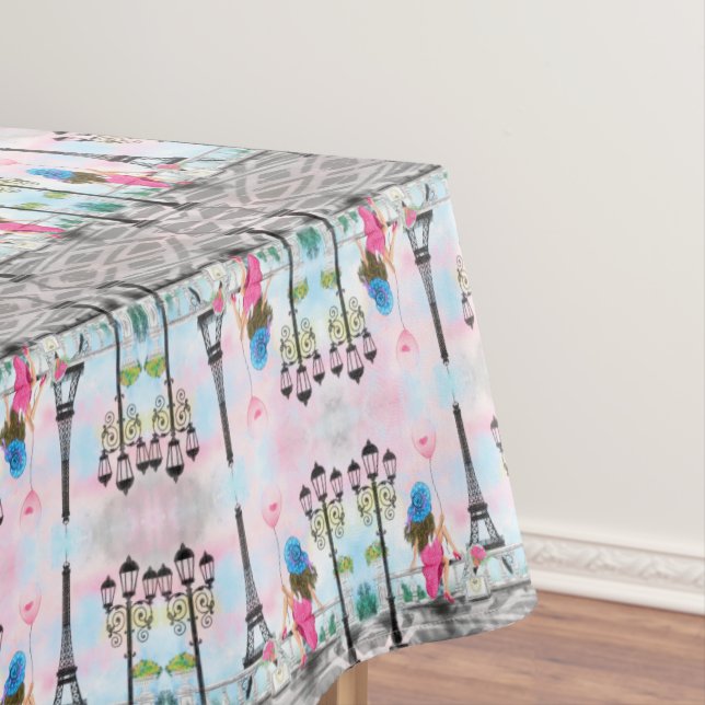 Mantel Amo París - Bonito y globo rosa de corazón (In Situ)