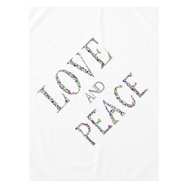 Mantel Amor y paz - Diseño de Letras Gemstone (Anverso)
