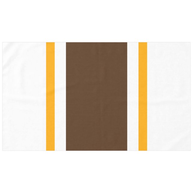 Mantel Amplias 70 bandas de Carreras blanca amarilla marr (Frente (Horizontal))
