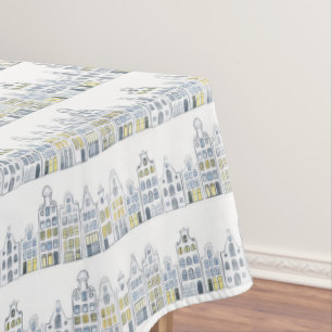 Mantel Amsterdam Dutch Houses Watercolor Village