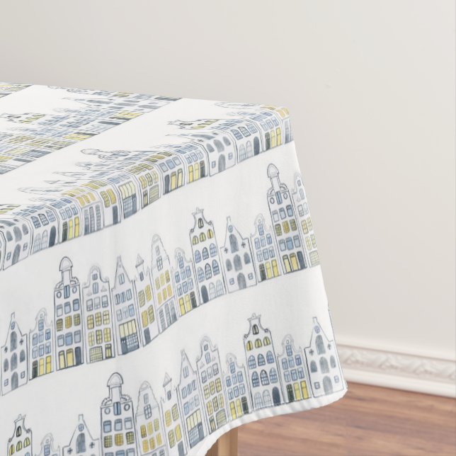 Mantel Amsterdam Dutch Houses Watercolor Village (In Situ)