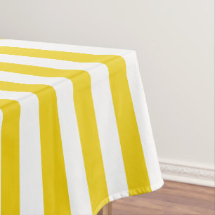 Mantel ancho amarillo limón moderno de la raya