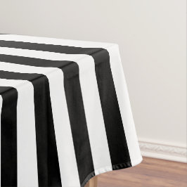 Mantel ancho blanco y negro moderno de la raya