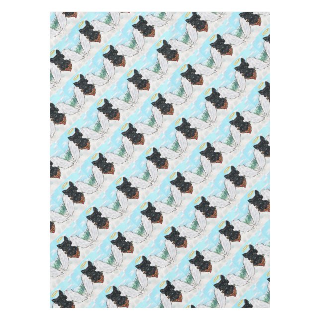 Mantel Ángel Terrier Escocés Negro (Anverso)