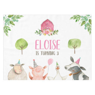 Mantel Animales de granja Tablecloth Barnyard Chica de cu