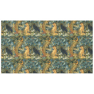 Mantel ANIMALES FORESTALES, RAVEN, FOX, PEACOCK Blue Gree