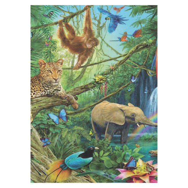 Mantel Animales que viven juntos tiran almohada (Anverso)