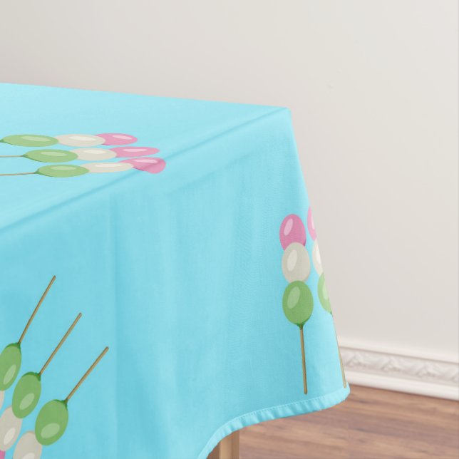 Mantel Anime Blue Pastel Dango Tablecloth (In Situ)
