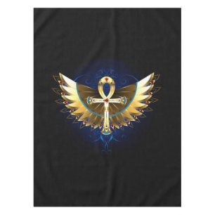 Mantel Ankh de oro con alas
