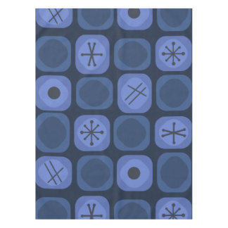 Mantel Años 1950 Mod Art Soft Cubes Navy Blue