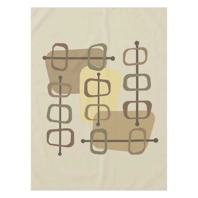 Mantel Años 1950 Resumen Art Hollow Rocks Beige (Anverso)