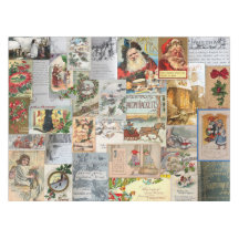 Antiguos Navidades victorianos Arte de Collage Eph
