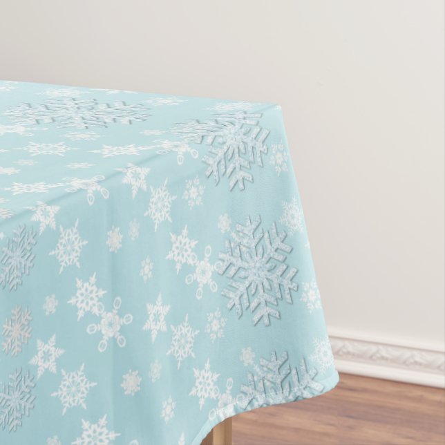 Mantel Aquamarina con tela de mesa de vacaciones con copo (In Situ)