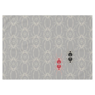 Mantel Arañas - Gris fantasma y blanco óseo