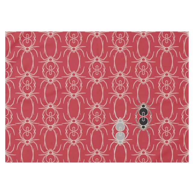 Mantel Arañas - Rojo sanguíneo y Blanco óseo (Frente (Horizontal))