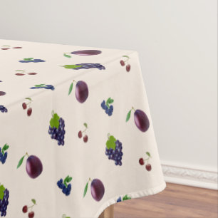 Mantel Arándanos Royal Purple, Uvas sobre beige claro