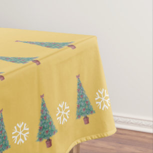 Mantel árbol con campanas rojas de oro para navidades