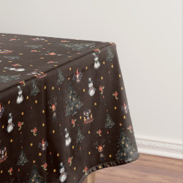 Mantel Árbol de Navidad gótico Animales de Hombre de Niev