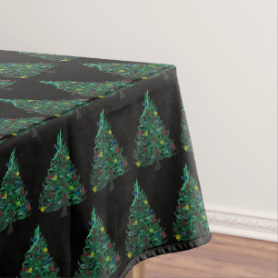 Mantel árbol de Navidad Invierno Mínimo Acuarela Elegante