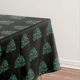 Mantel árbol de Navidad Invierno Mínimo Acuarela Elegante