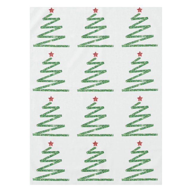 Mantel árbol de Navidad purpurina (Anverso)