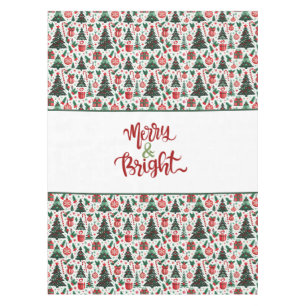 Mantel Árbol de Navidad, regalos, caramelos