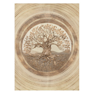 Mantel Árbol de vida - Yggdrasil Pastel de oro
