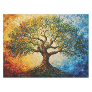 Mantel Árbol del conocimiento - Pintura de petróleo