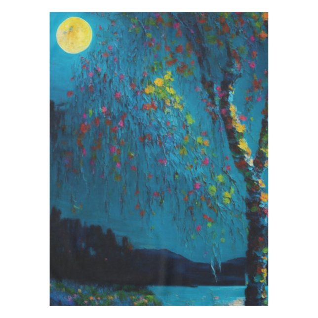 Mantel Árbol del río de la Luna mágica en estilo de pintu (Anverso)