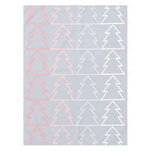 Mantel Árboles navideños grises rosados de vacaciones mod