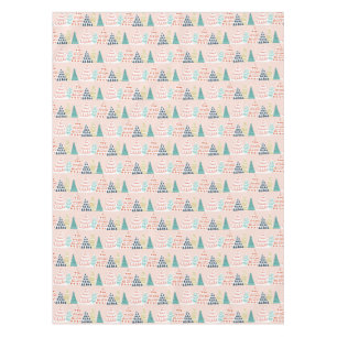 Mantel Árboles navideños rosas y caprichosos