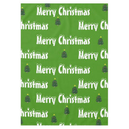 Mantel Árboles navideños verdes festivos