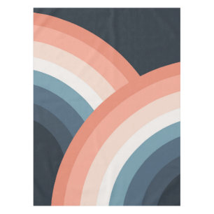 Mantel Arcoiris colorido de estilo retro doble