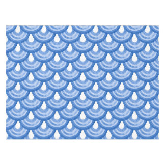 Mantel Arcoíris en acuarela - patrón azul