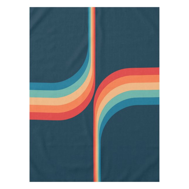 Mantel Arcos coloridos de estilo retro (Anverso)
