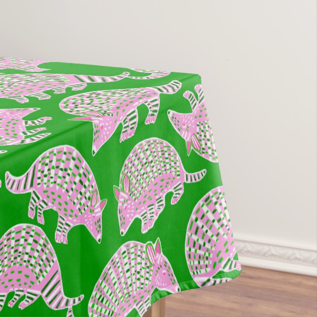 Mantel Armadillo Rosa y Verde Preppy / Fiesta del Sur (In Situ)