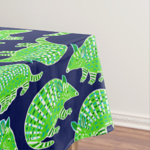 Mantel Armadillo Verde Preppy / Fiesta Sureña Azul Marino