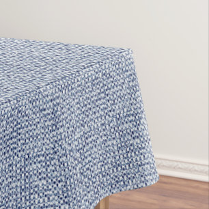 Mantel Armadura geométrica de la materia textil azul del