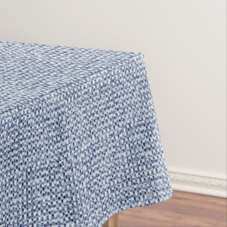 Mantel Armadura geométrica de la materia textil azul del