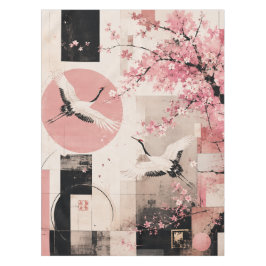 Mantel Armonía de Sakura y Grullas de Vanguardia