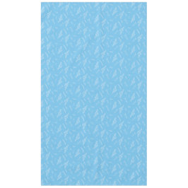 Mantel Arriba Norte - Blanco sobre el patrón botánico azu