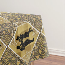 Art Deco Gran Gatsby Black Gold Flapper Pareja