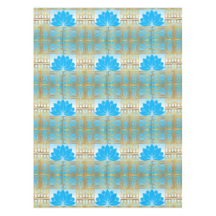 Mantel Art déco Lotus retro (azul)