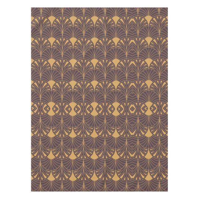 Mantel Art Deco pattern with fan-shaped motifs  (Anverso)