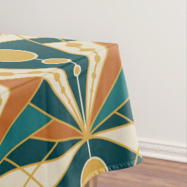 Mantel Art Déco (verde, oxidado y dorado)