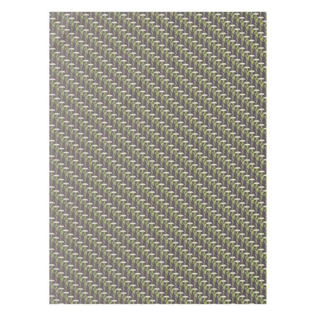 Mantel Art Nouveau oscuro Ipomoea con papel tapizado de f (Anverso)