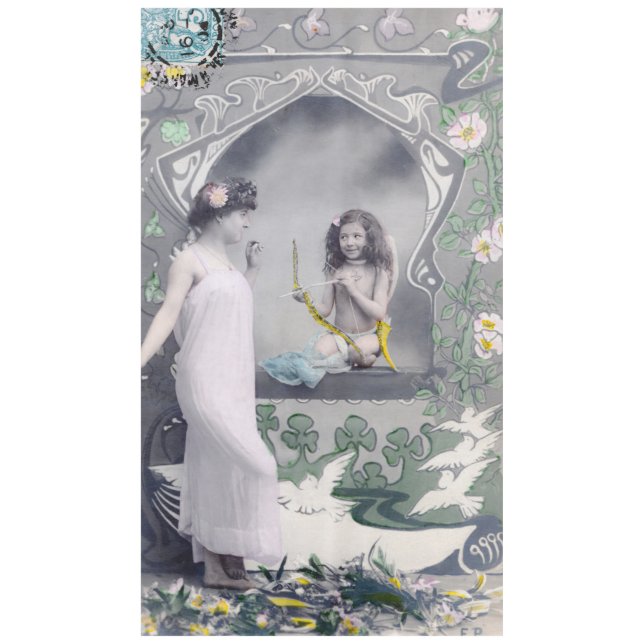 Mantel Art Nouveau Valentine de 1904 (Anverso)