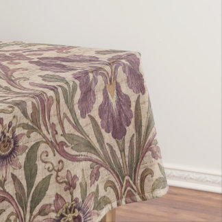 Mantel Art Nouveau vintage Iris & Passionflower Damask