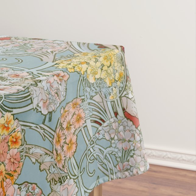 Mantel Art Nouveau Woman & Floral Pattern by Mucha (In Situ)